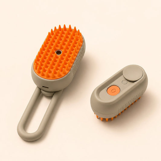 Cepillo vaporizador para mascotas: modelo con mango y modelo compacto