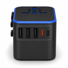 Adaptador universal de viaje, puertos USB